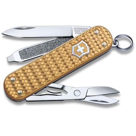 Swiss Army Brands 2024 Victorinox Classic Sd Precious Alox Brass Gold VIC-0.6221.408G